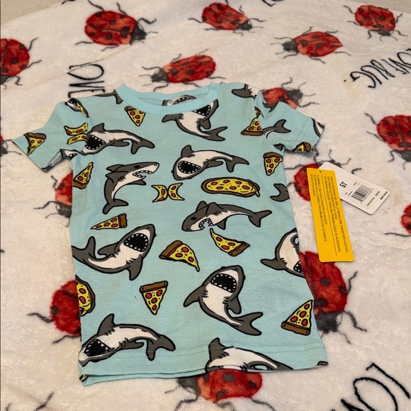 Hurley Shark and Pizza Print Baby Pajamas - Picture 4 of 7